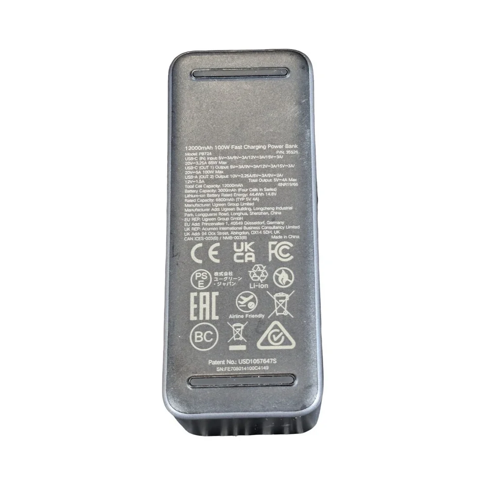 Oo5U UGREEN - Nexode 100W 12000mAh Fast Charge‎ Power Bank with Smart Display